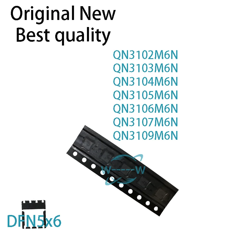 5PCS)NEW QN3102M6N QN3103M6N QN3104M6N QN3105M6N QN3106M6N QN3107M6N QN3109M6N QN3102 QN3103 QN3104 QN3107 DFN5x6 MOSFET IC Chip