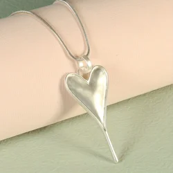 1PC Vintage Boho Zinc Alloy Heart Pendant Necklace For Women Valentine's Day Necklace Jewelry Gift  Aesthetic