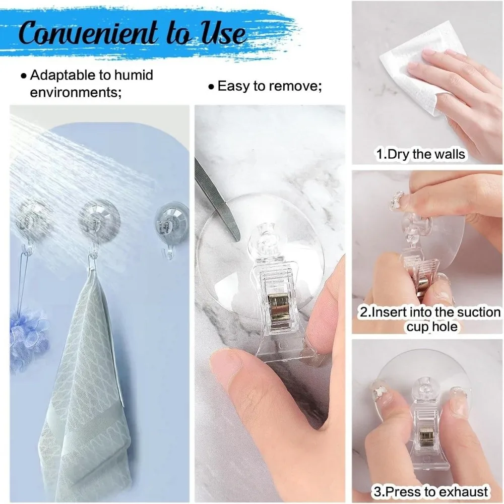 Durable Plastic Suction Cup Clip 360° Rotatable Clear Price Tag Holder Supermarket Price Clip Kitchen