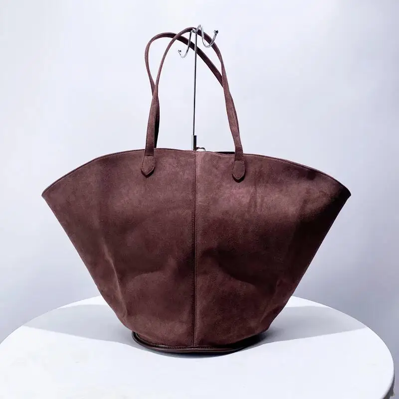 

Faux Suede Frosted Bucket Bags For Women Luxury Designer Handbag And Purse 2024 New In Vintage Large Capacity Underarm Shoulder