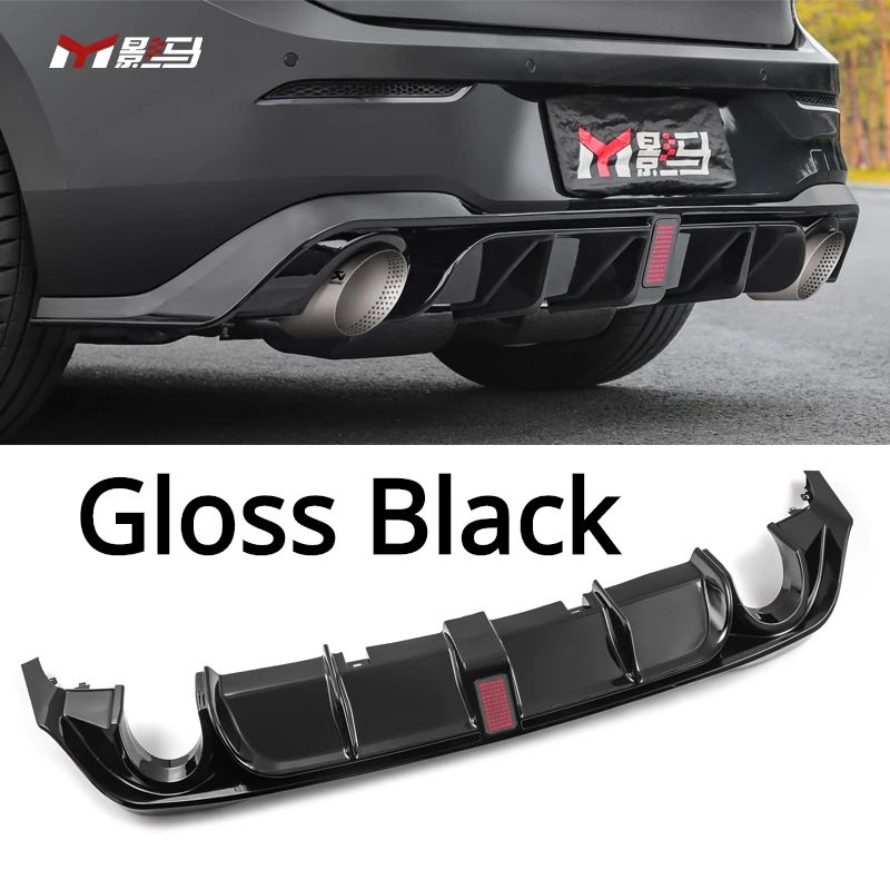 

High quality ABS plastics LED diffuser For vw golf 8 mk8 CS Style car rear bumper diffuser body kit 2021 2022 2023