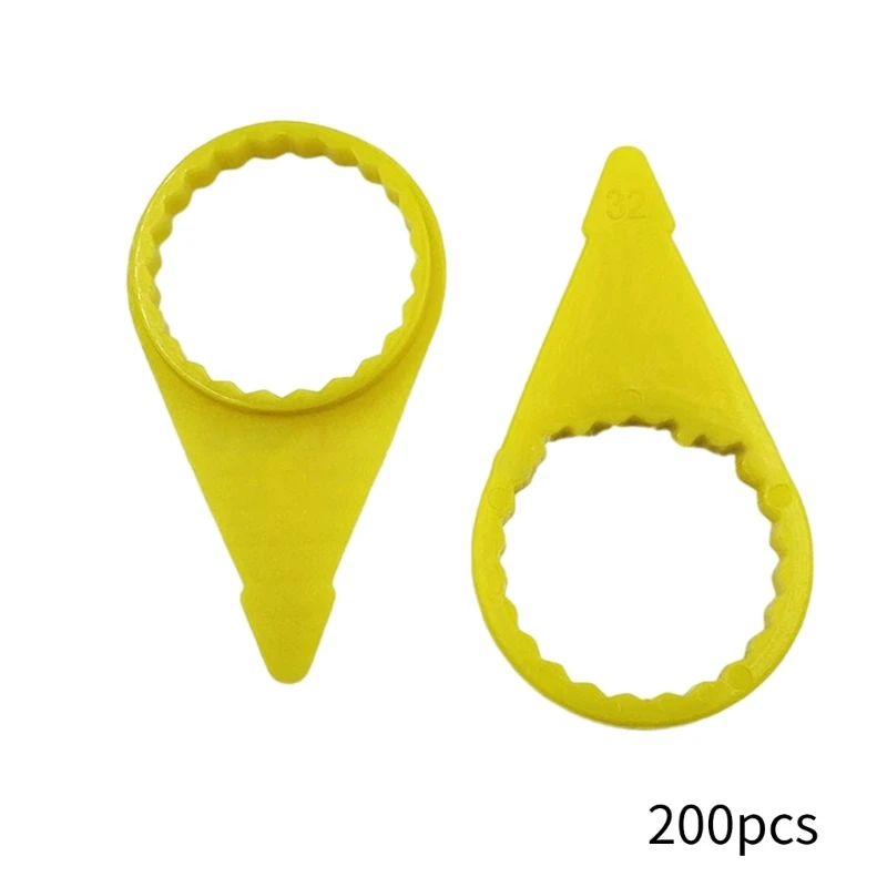 200Pcs Checkpoint Loose Wheel Lugs Nut Indicator for 32mm 33mm Nut HighsVisibility Yellow Wheel Check Indicator