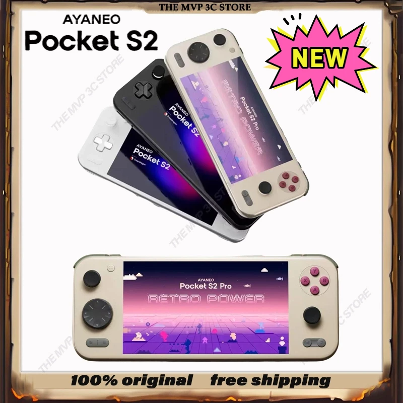 New Release AYANEO Pocket S G3XGen2 Game Console Android Game Console 6-inch Borderless Screen 2K Gamer Accessories Gifts PC