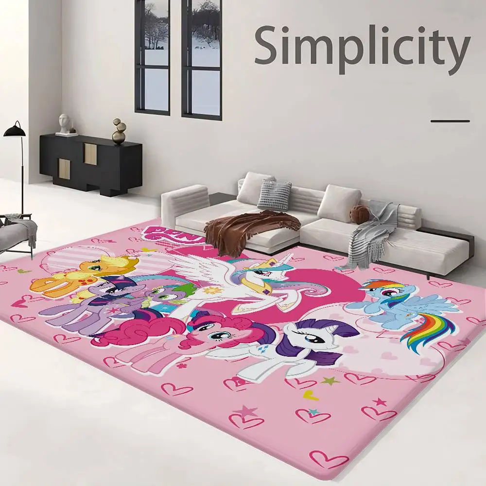 Cute M-My Cartoon P-Pony L-Little Entrance Door Mat Nordic Style Bedroom Living Room Doormat Home Balcony Anti-Slip Modern Home