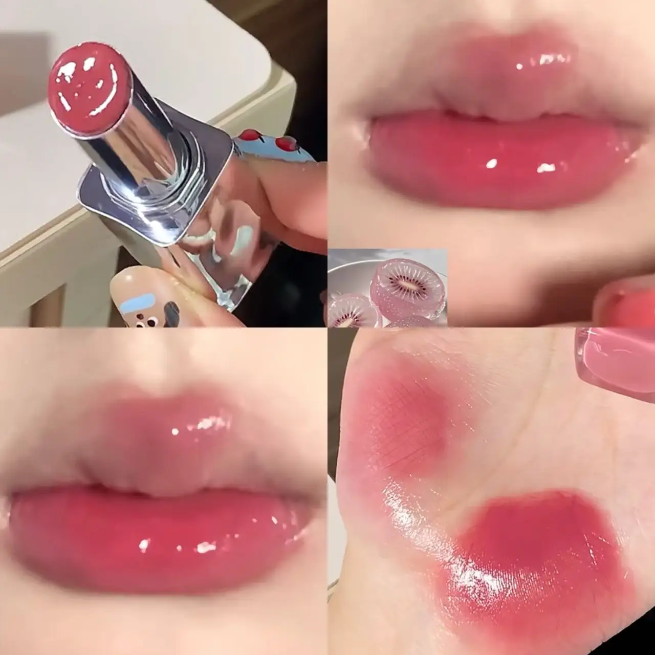 Water Light Lipstick Waterproof Crystal Mirror Lipstick Lasting Glass Jelly Lip Tint Natural Moisturizer Non-stick Cup Lip Glaze