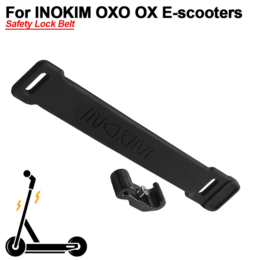 Para inokim oxo oxo boi scooter elétrico cinta de bloqueio de segurança com suporte de gancho envolve cinta de borracha dobrável acessórios scooter