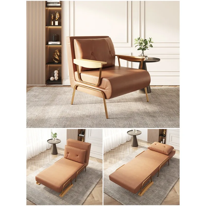 

Foldable dual-purpose single double small apartment living room balcony study Nordic sofa chair lazy