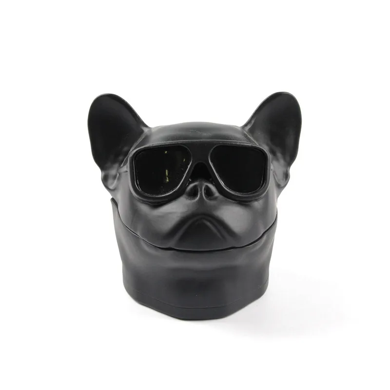 55mmZinc alloy dog head cigarette grinder, three-layer tobacco shredder with drawer dog head grinder