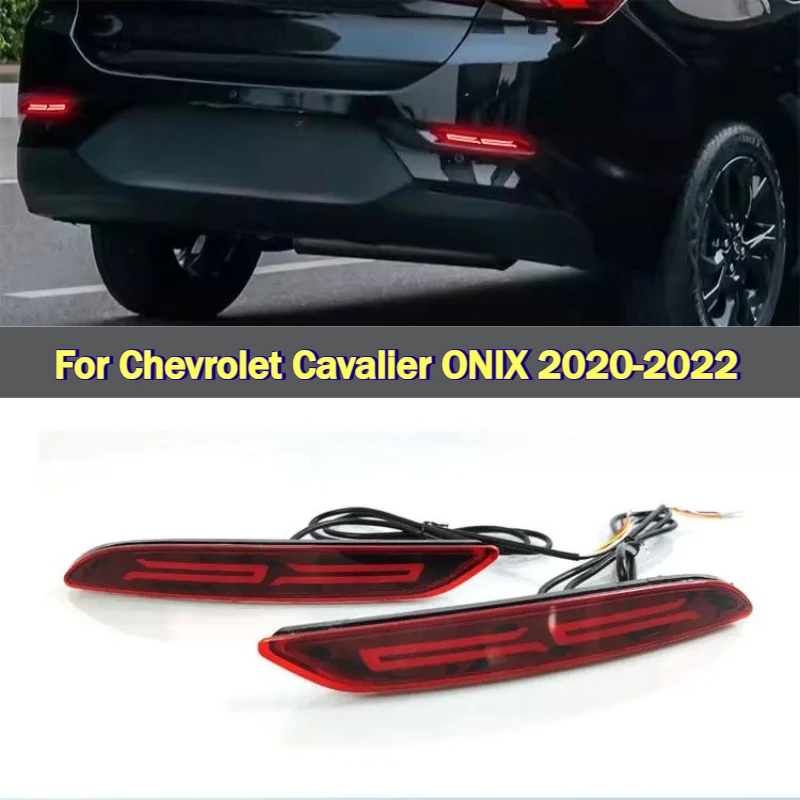 

DRL для Chevrolet Cavalier ONIX 2020-2022: Светодиодный задний бамперный фонарь, динамический указатель поворота, стоп-сигнал, противотуманная фара, модифицированный.