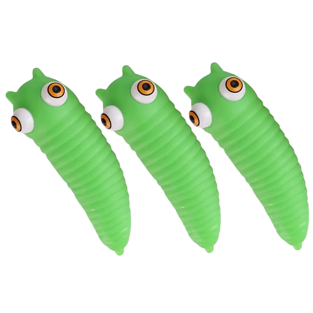 3 Pcs Pinch Music Fidget Caterpillar Stress for Kids Funny Stretchy Decompression Squeeze Reliever Take Bath