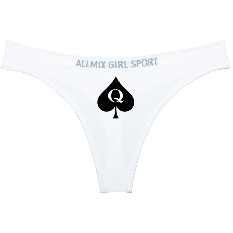 Queen of Spades Sexy Underwear for Women Hot Wife Queen Sports Fitness Seamless Girl\'s Panties Low Waist Traceless Ladies Brief