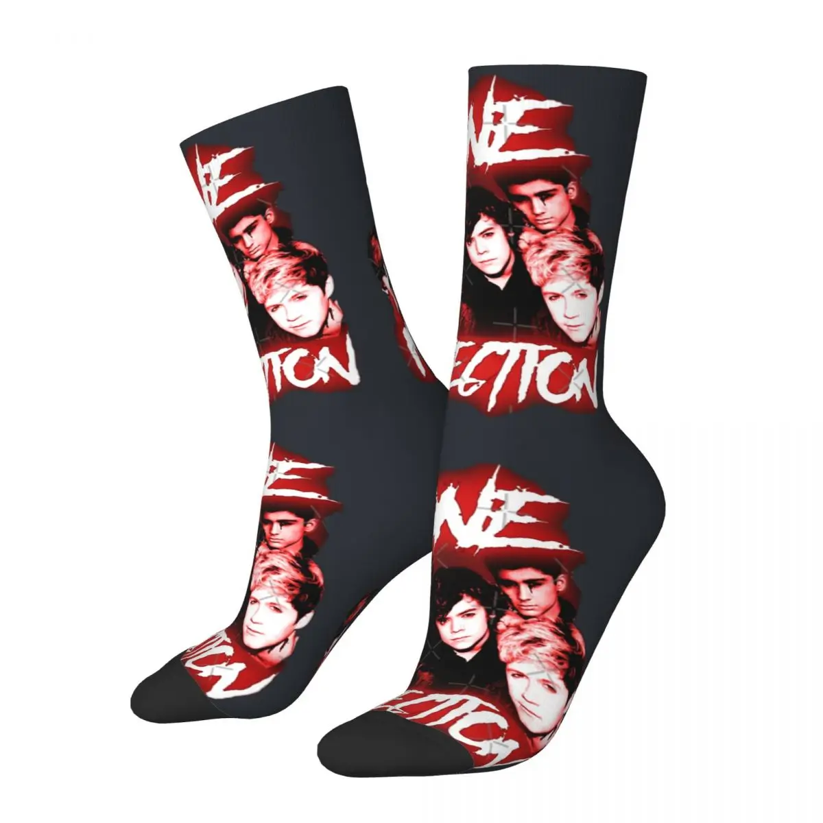 Happy ONE INFECTION Men's Socks Retro Liam Payne Hip Hop Novelty Casual Crew Sock Gift Printed official-website tops fugees