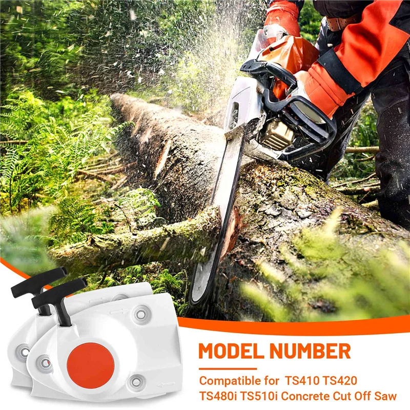 2Pcs Recoil Starter Kit For Stihl Chainsaw TS410 TS420 Cutting Saw 4238-190-0300-ABGL