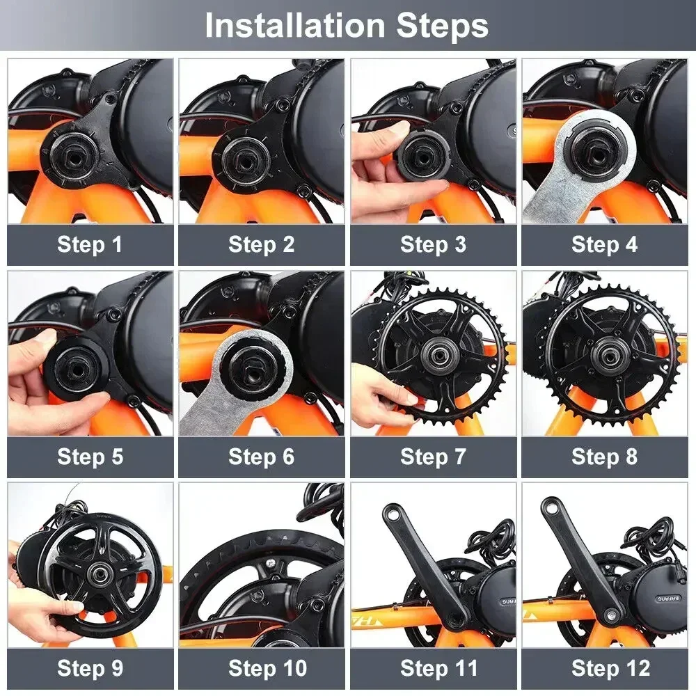 أذرع كرنك سلسلة BAFANG لمحرك BBS01 BBS02 BBSHD منتصف المحرك، ملحقات مجموعة تحويل الدراجة الهوائية