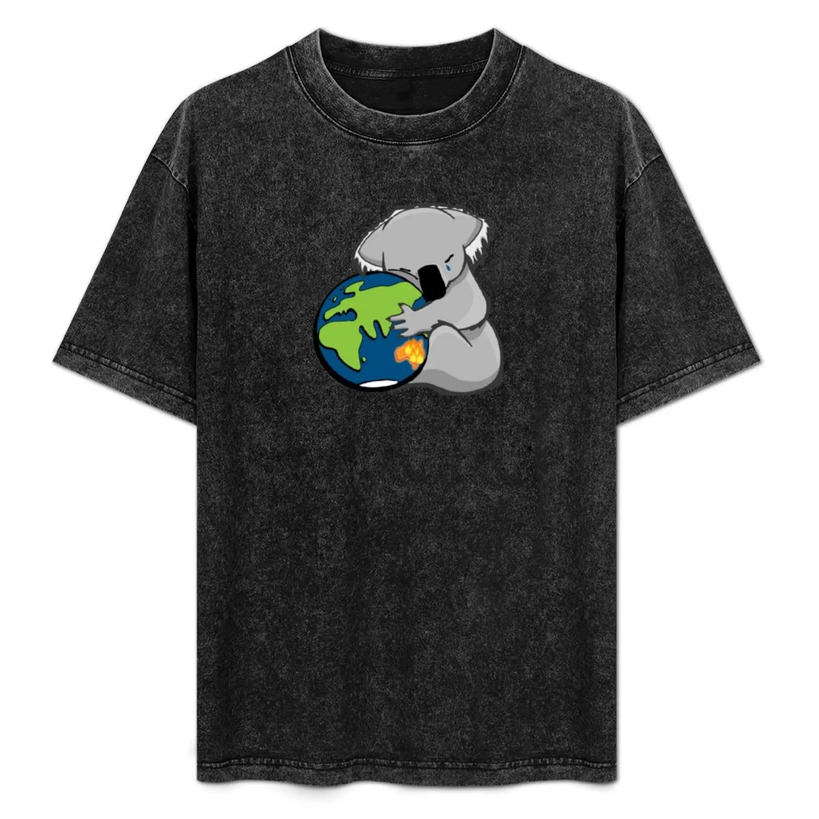 Koala Hugs The Earth | Australian Bush Fire Relief | DopeyArt T-Shirt Plus Size Simple Casual Top