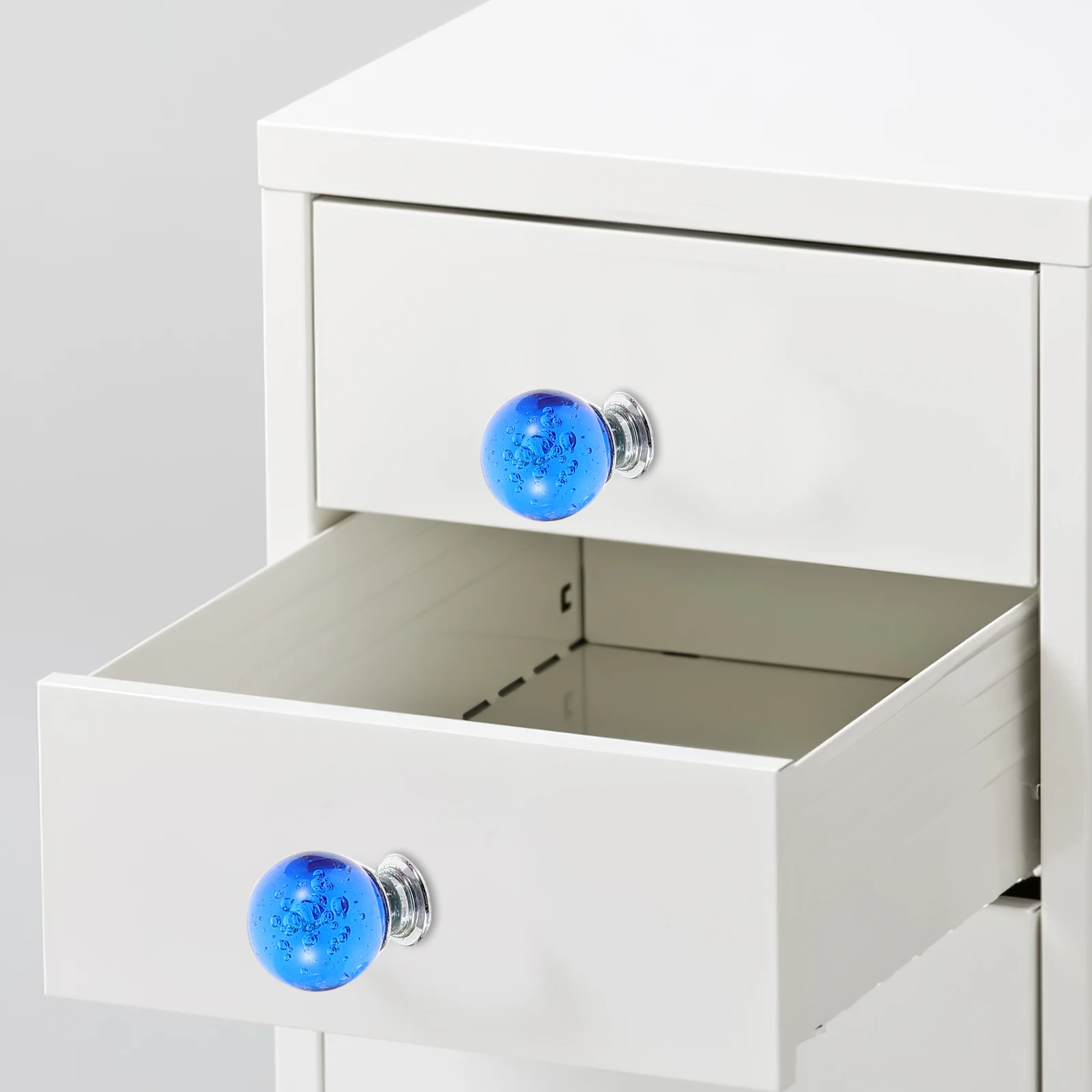 

10 pcs Crystal les Colorful Bubble Ball for Drawer H Cabinet Door Drawer Single Hole Pulls Furniture Decor