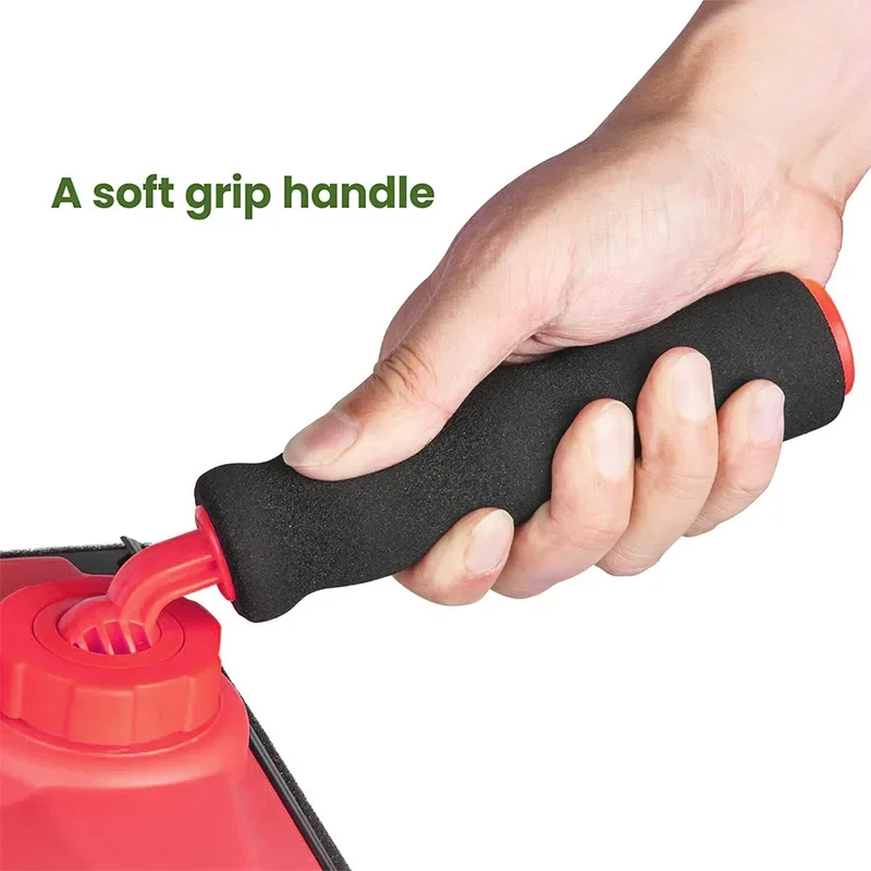 Flat Paint Brush 23x18cm with Rotating Handle Soft Grip EVA Non Slip and Threaded Extension Pole Compatibility