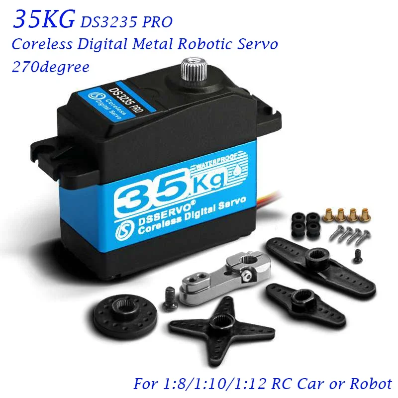 RCmall Digital Metal Robotic Servo Large Torque 180/270 Degree 25KG 30KG 35KG 40KG 80KG 150KG Servo Motor for RC Car Robot