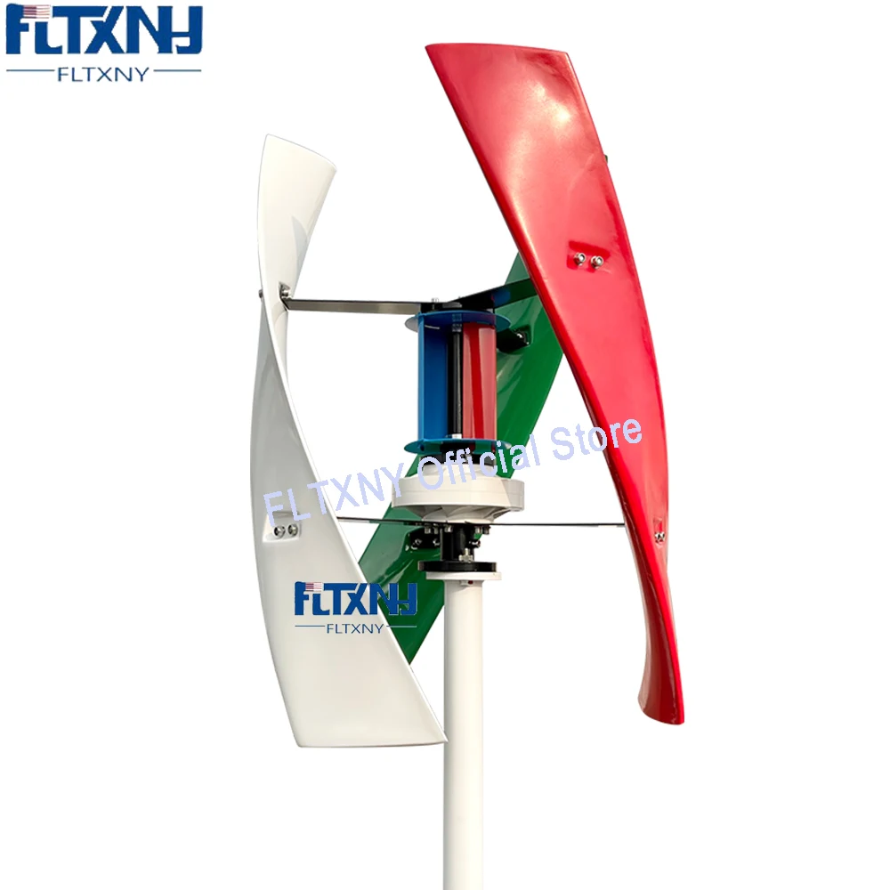 

FLTXNY Home 10000w Free Energy Vertical Axis Permanent Maglev Wind Turbine 12v 24v 48v With MPPT Controller Regulator