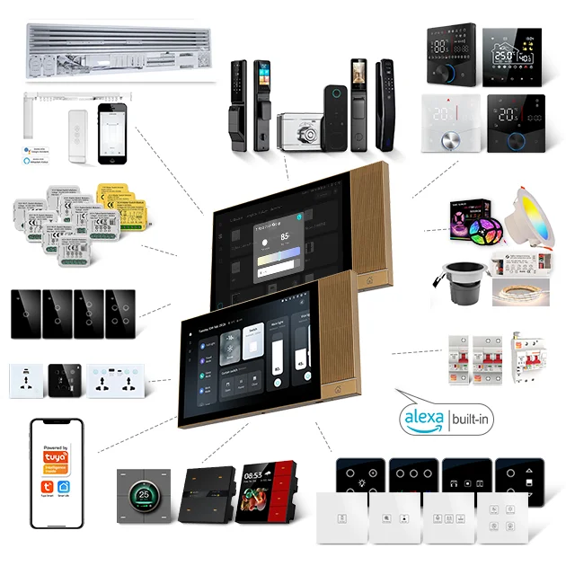 

2026 Golden Security New 8" Inch Screen Touch Panel Smart Home Zgbee Gateway with Built in Zibee Gateway Smart Home Kit 8 PRO