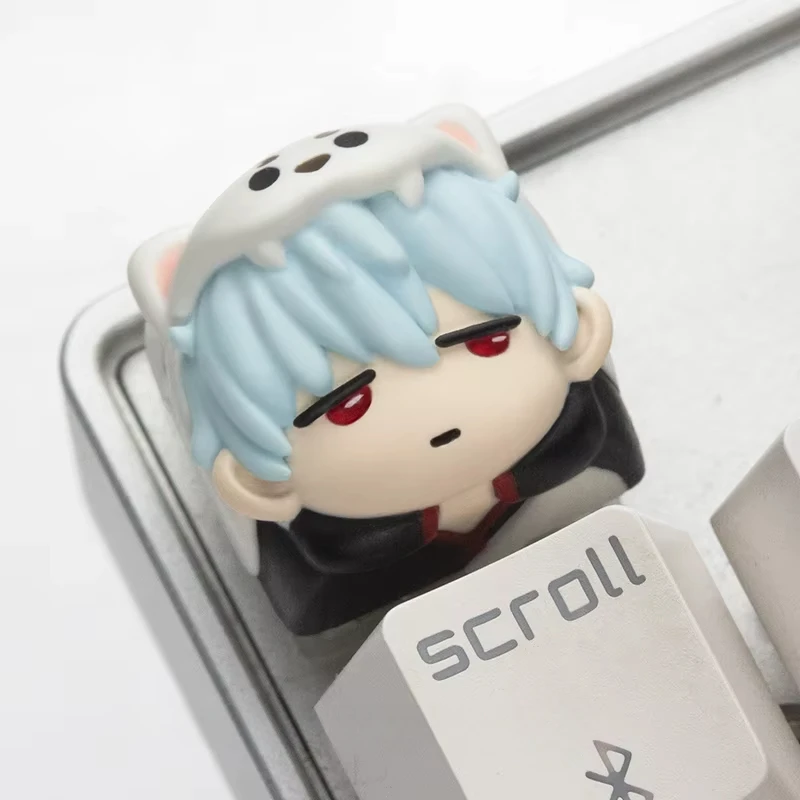 Anime Keycaps Gin Tama Sakata Gintoki Hijikata Toushirou Custom Artisan Key Caps Mechanical Keyboard Resin Keycap PC Gamer Gifts