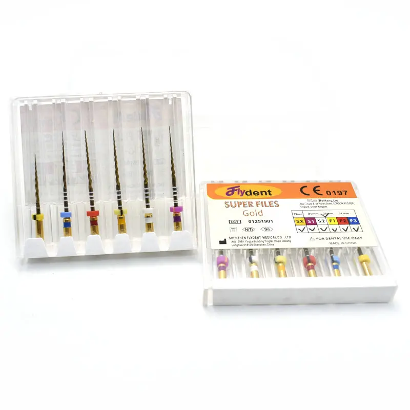Dental Instrument Pro Gold Taper Wurzelkanalfeilen SX-F3 Super Files Gold Biegbar für die Vorbereitung der Wurzelkanalbehandlung – Detail 3
