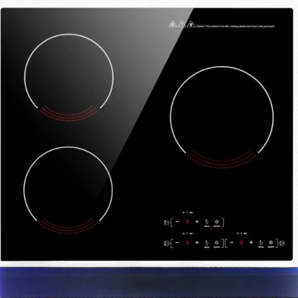 Three embedded household three eye induction cooker