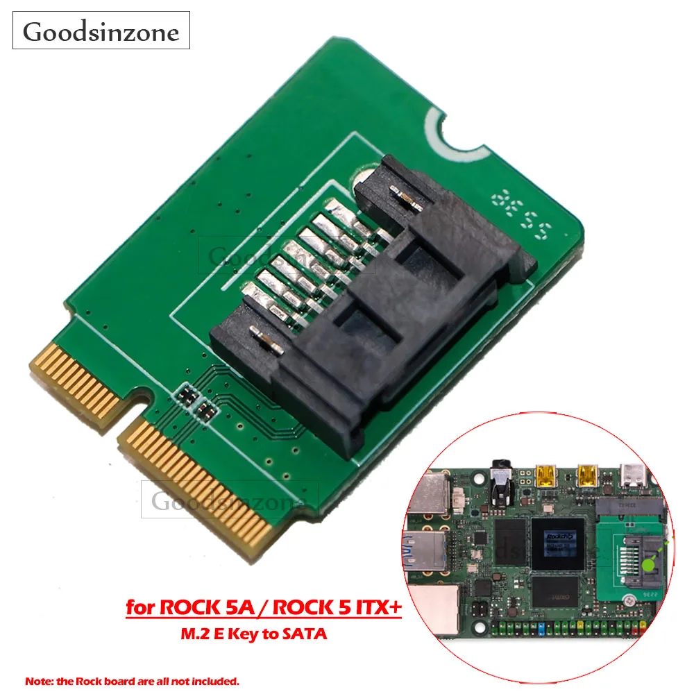 

Radxa M.2 E Key to SATA Breakout Board - Storage Expansion Adapter for ROCK 5A / ROCK 5 ITX+