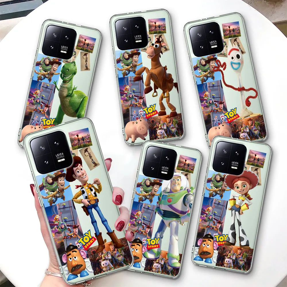 Transparent Case for Xiaomi Mi 11T 13 11 10T 8 9 CC9 A3 CC9E 11i 12 12X 5X A1 8 9T Pro 10 Lite Soft Phone Cover Disney Toy Story