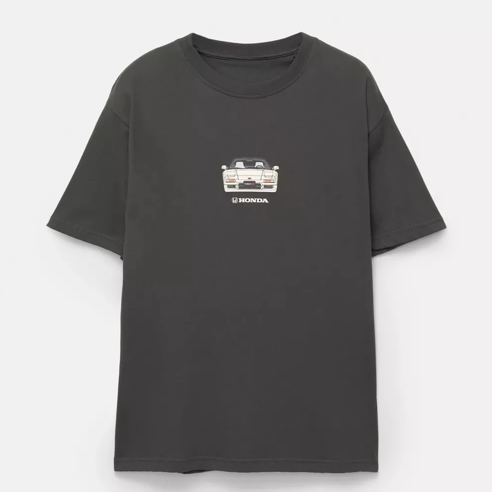

Honda Men's and Women's T-shirt NSX-R Summer Cotton Short-sleeved Shirts Spring and Autumn Motorcycle Off-road Loose Y2k Top