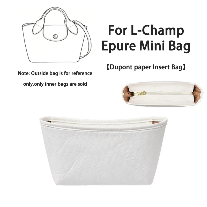 EverToner Multi-Pocket Organizer For L-Champ Epure Mini Bag Storage The Liner Bag DuPont paper Purse Insert Handbag Liner Bag