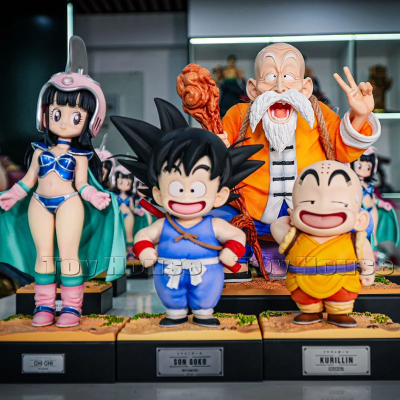 Nowa figurka Jt Statue Dragon Ball Z z serii z dzieciństwa Lunch Bulma Chichi i Son Goku, kolekcjonerska figurka akcji z PVC, model zabawka na prezent