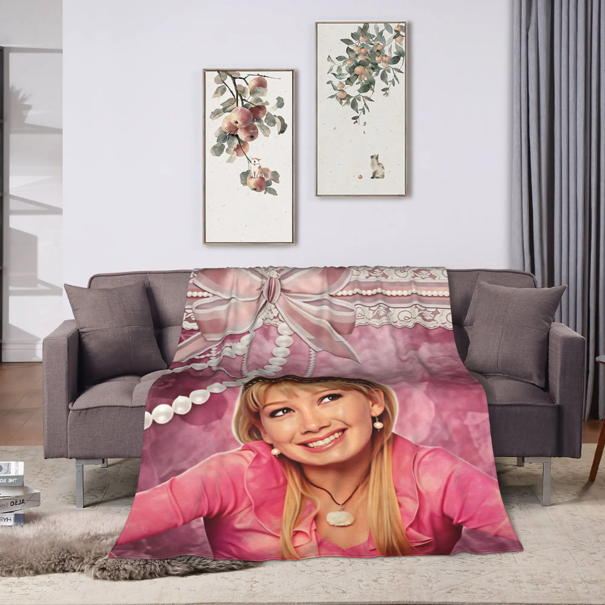 Hilary Duff Lizzie McGuire Flannel Blankets Soft Warm Throw Blanket for Living Room Camping Comfortable Bedspread Sofa Bed Cover