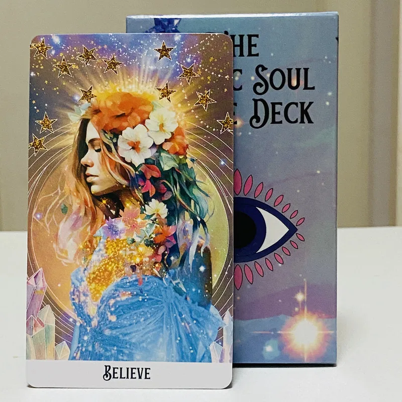 The Mystic Soul Oracle Deck 60 Cards English Divination Edition Deck Borad Games Tarot for For Self-reflection and Guidance