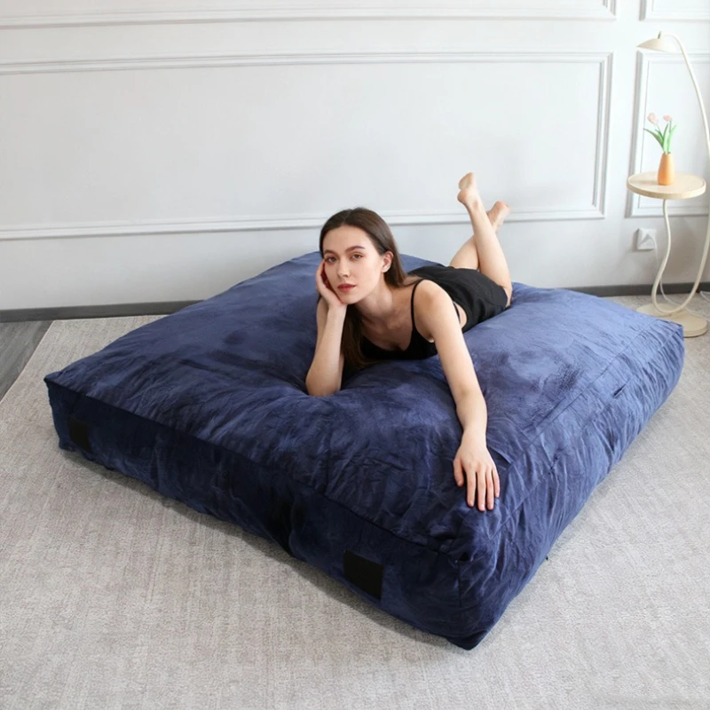 High density sponge filled sofa bed, large indoor trampoline, skin friendly soft velvet fabric, living room floor trampoline