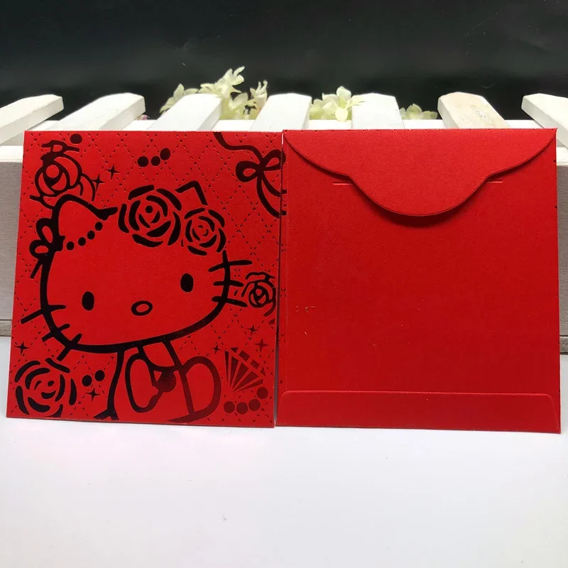 40pcs Hello Kitty Red Envelopes Personalized New Year Red Pockets Wedding Lucky Money Packets Decoration Spring Festival Gift