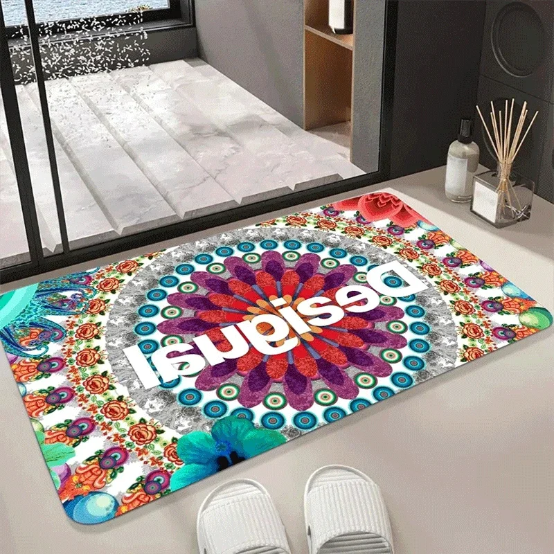 

MINISO Disney Floor Mat Graphic Printed Flannel Doormats for Bathroom Kitchen Entrance Carpet Home Exquisite Home Decoration