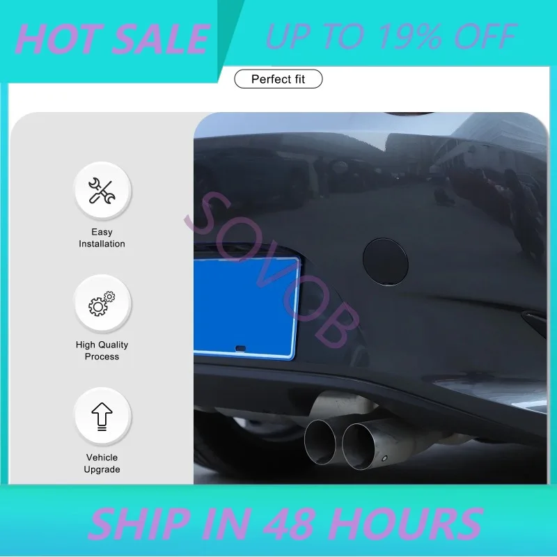 For Mazda MX-5 Miata ND 2016-2025 ABS Black Car Front Bumper Tow Hook Eye Coupler Trailer Cover Cap Plug Rear Trailer Cover