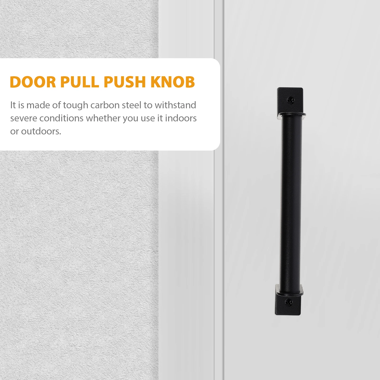 

Barn Door Handle Carbon Steel Long Base Door Pull Black Sliding Handles for Garage Wardrobe Closet Durable Outdoor Indoor