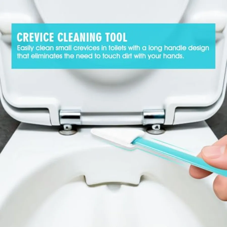20PCS Crevice Cleaning Brush Tool Kit - Disposable Toilet Brush and Seat Cleaner for Windowsill, Keyboard, Car, Toilet Wand Kit view 6