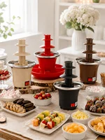 Mini Home Chocolate Fountain, Electric Chocolate Fondue Fountain with Tray Machine for Parties, Stainless Steel, Melts Cheese, Queso, Candy, - Ideal for Festive Parties, Family Friends Events Gathering & Romantic Weddings, Cooking Enthusiasts Gifts 4