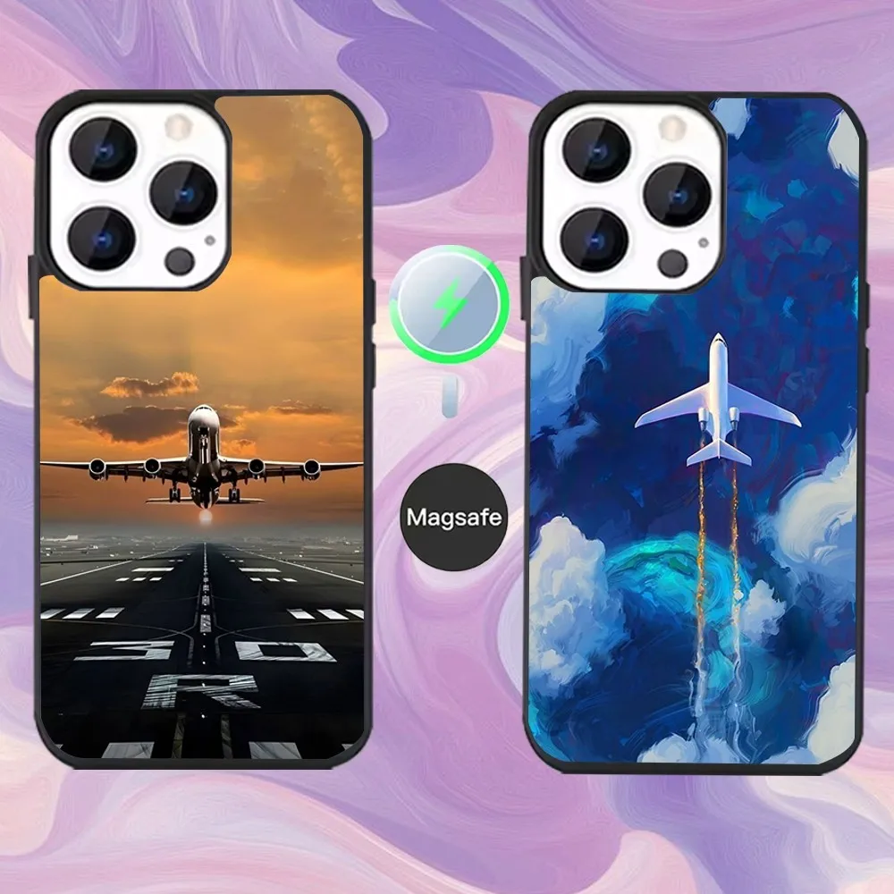 

Чехол для телефона Plane Fly Travel для iPhone 16,15,14,13,12,11, Pro, Max, Plus, Mini, Magsafe, магнитный чехол для беспроводной зарядки
