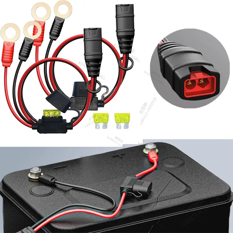 

1/2PCS M10/M6 Silicone Cable Car Plug Fast Charging Connector Compatible With NOCO GC008X Connect Cable Waterproof Heavy Duty