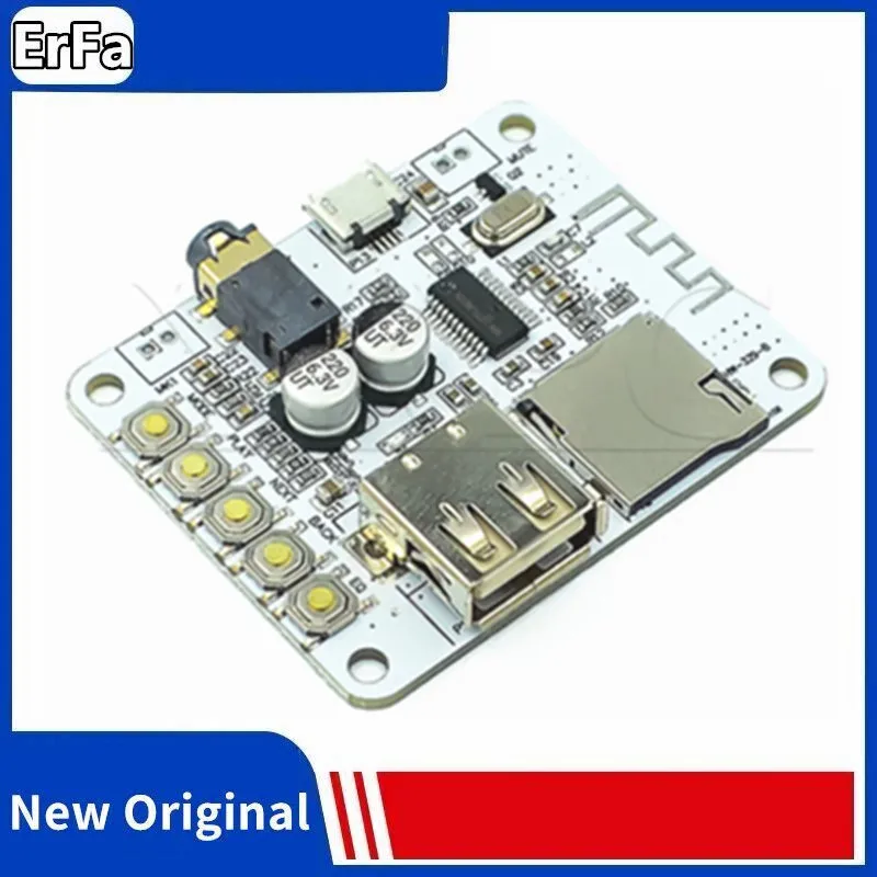 

Bluetooth Audio Receiver board with USB TF card Slot decoding playback preamp output A7-004 5V 2.1 Wireless Stereo Music Module