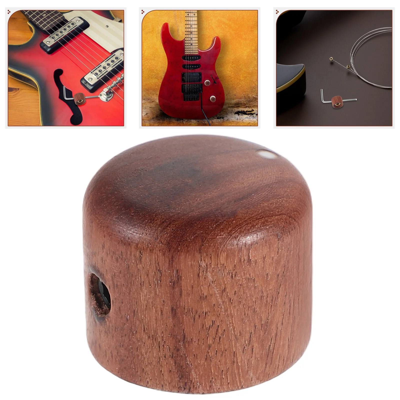 

Wooden Volume Tone Knob Guitar Accessories Precision Adjustment Electric Acoustic Guitars Smooth Operation Potentiometer Cap