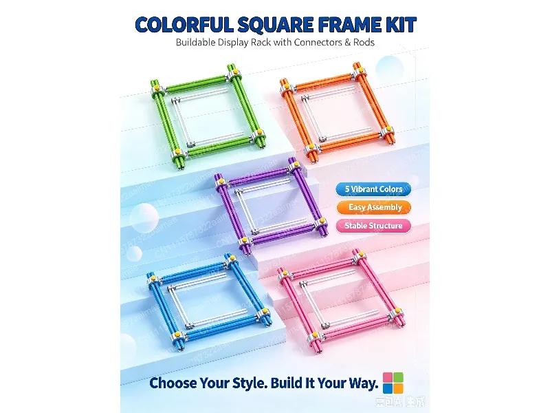 4-Slot Adjustable Stretch Cross-Stitch Frame Rod Thickened Aluminum Alloy Embroidery Cloth Holder