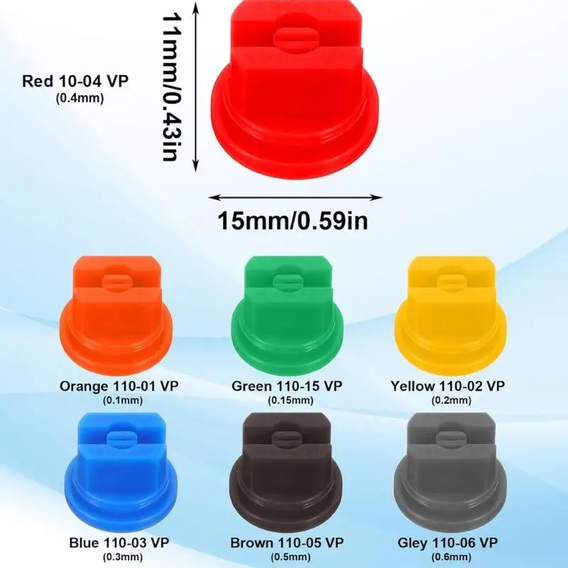 Versatile 16Pcs Sprays Nozzle Head Set 7 Different Sizes Sprayer Attachments For Precise Flows Control In Agriculture 