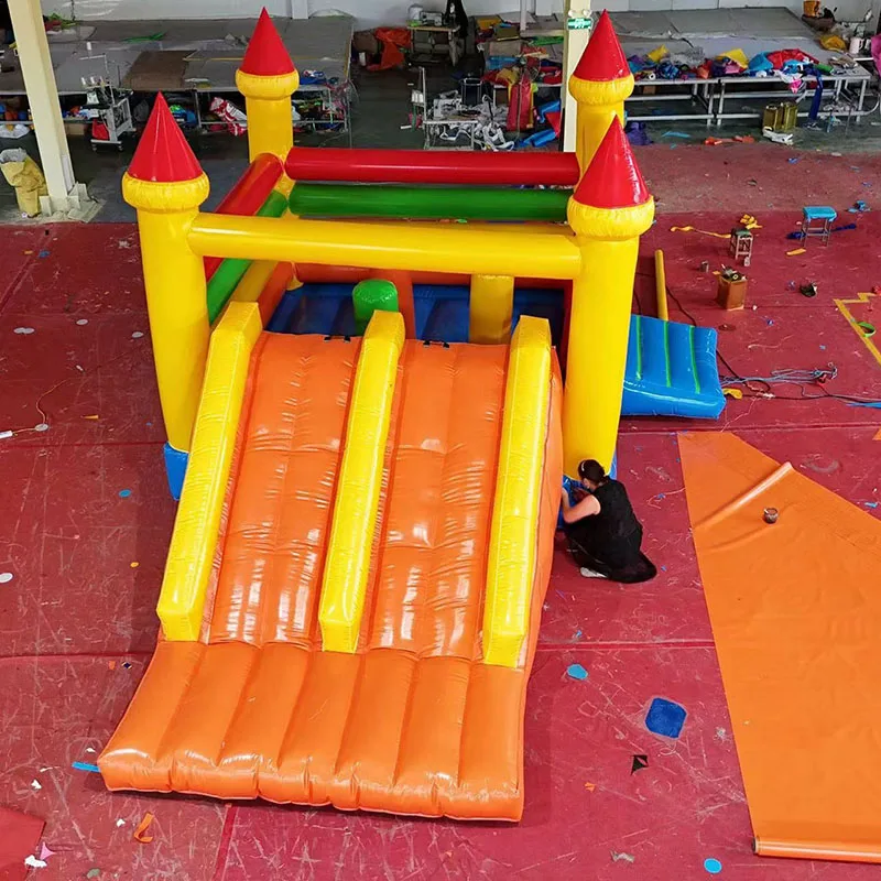 &Bounce House Dual Slides Custom Size Indoor/Outdoor Inflatable Jumping Stock Trampoline Park