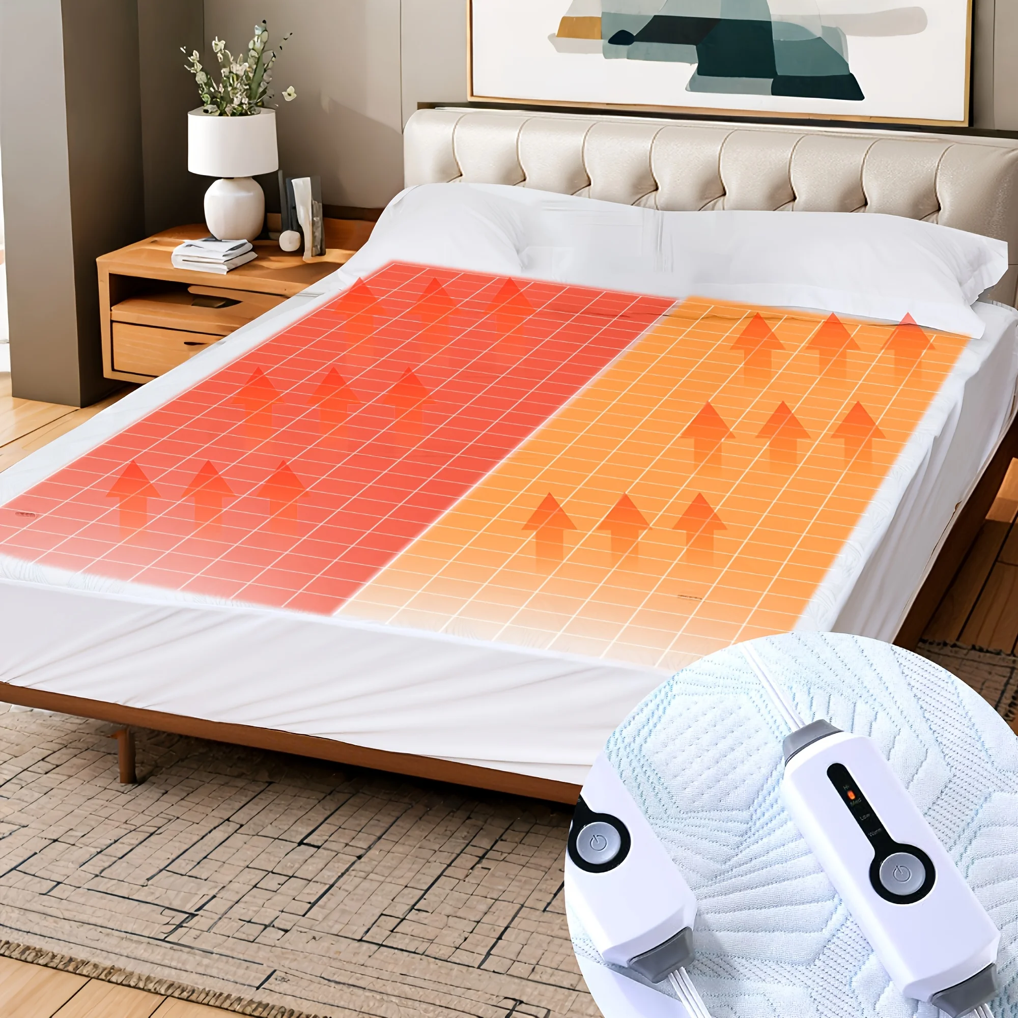 

One Electric Heated Mattress Pad with Deep Pockets, Featuring Adjustable Heating Levels And Automatic Shut-Off for Safety. It'S