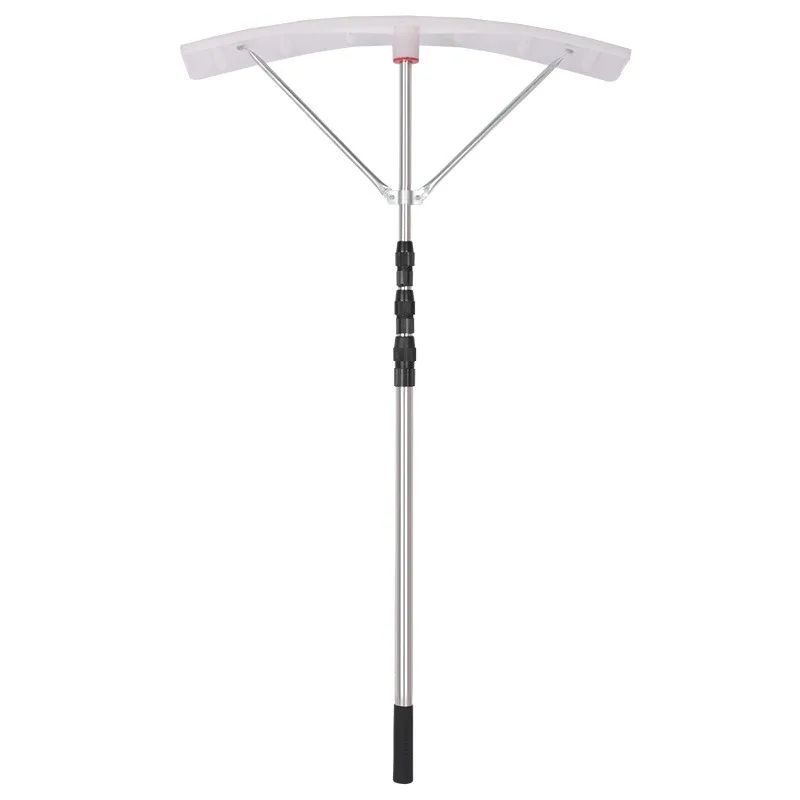 Telescopic Snow Roof Rake 4.5m Extendable Snow Removal Tool for Greenhouse Sunroom Roof Cleaning